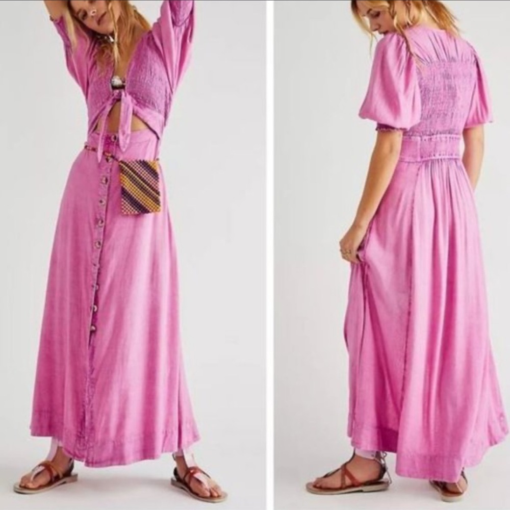 NWT Free People String of Hearts Maxi Dress - Picture 1 of 4